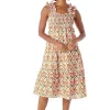 Crosby By Mollie Burch Midi- Brayden Dress Garden Lattice
