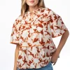 Crosby By Mollie Burch Blouses- Ellis Top Sycamore Shadows