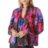 Crosby By Mollie Burch Blouses- Gabby Blouse Blurred Floral