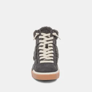 Dolce Vita Sneaker- Zilvia Plush Sneakers Anthracite Suede