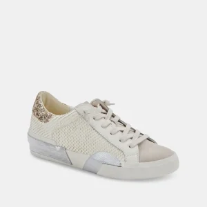Dolce Vita Sneaker- Zina Embossed White Sneaker