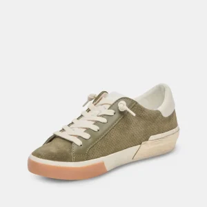 Dolce Vita Sneaker- Zina Plush Moss Perforated Suede