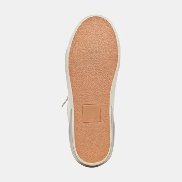 Dolce Vita Sneaker- Zina Plush White Sliced Leather