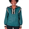 Emily McCarthy Sweaters- Poppy Pullover Sweater - Metallic Green