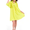Emily McCarthy Mini- Stella Dress Chartreuse Cheetah