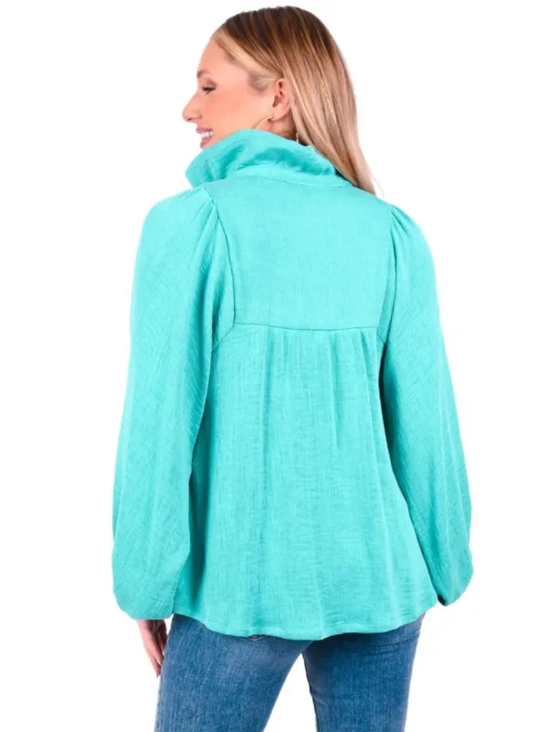 Emily McCarthy Blouses- Stella Top Crinkle Meadowbrook