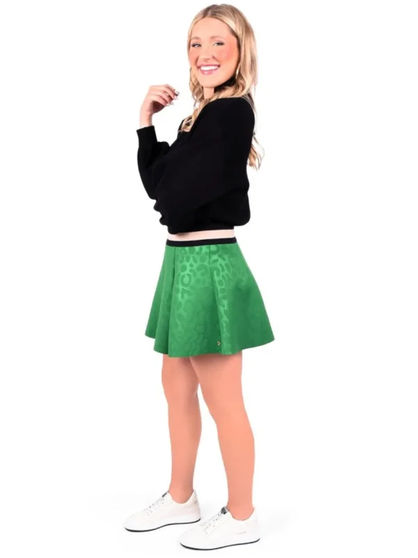 Emily McCarthy Skirts- Sydney Skirt Evergreen Cheetah