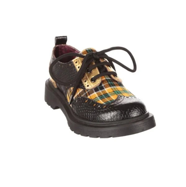 Irregular Choice Loafers/Oxfords- Smart N Spiffy Gold
