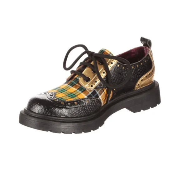Irregular Choice Loafers/Oxfords- Smart N Spiffy Gold