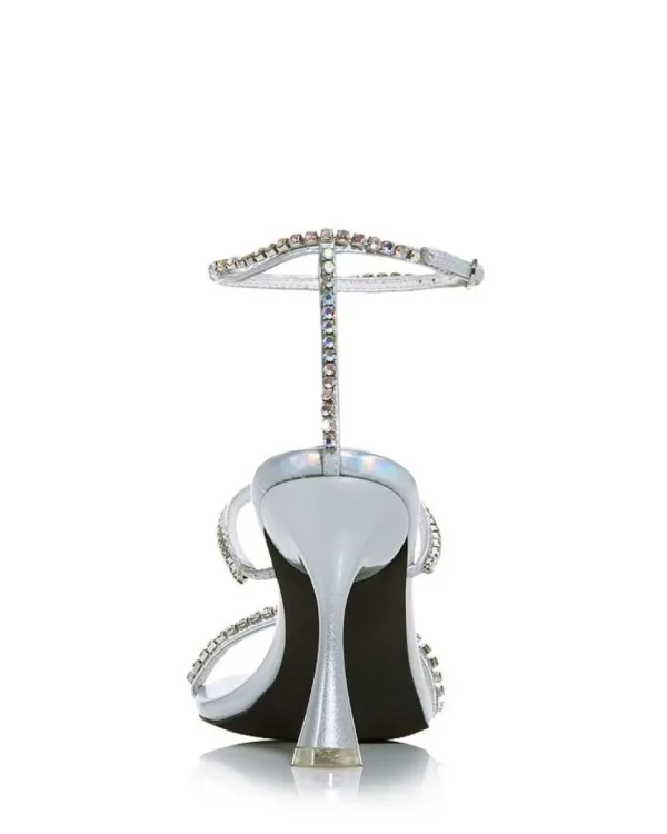 Jeffrey Campbell Heel- Demonica Silver Iridescent Combo
