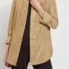 Lysse Blouses- Lori Vegan Suede Overshirt