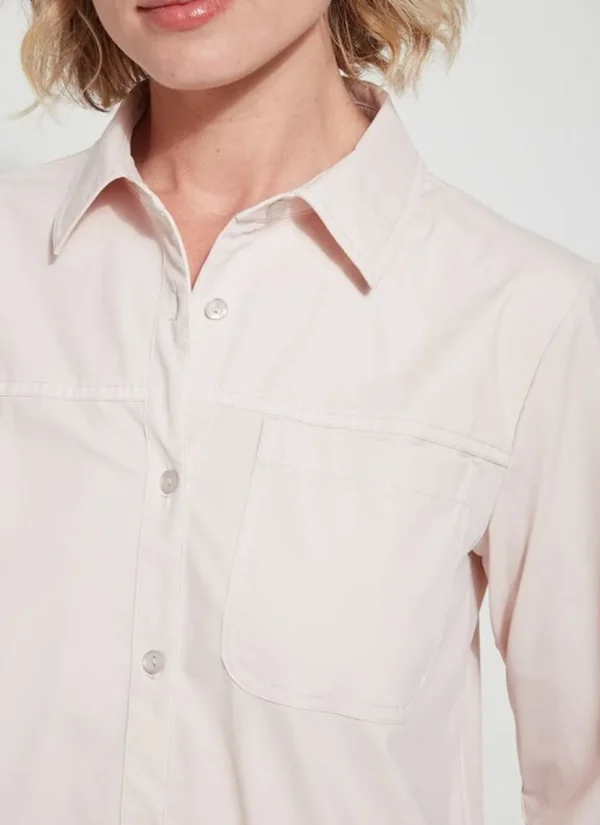 Lysse Blouses- Sporty Roll Up Sleeve Schiffer Mineral