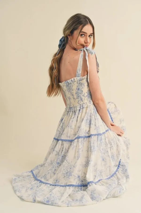 &Merci Midi-&Merci Marlin Smocked Bodice Dress
