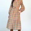 Olivia James the Label Midi- Emory Autumn Plaid Dress