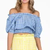 Olivia James the Label Blouses- Gia Top Riviera Gingham