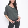 Project Social T T-Shirts- Vista Textured V Neck Tee