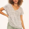 Project Social T T-Shirts- Wearever Marled Tee Oceanmist