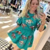 Queen of Sparkles Mini- Green Horse & Jockey Dress