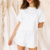 Queen of Sparkles Shorts- White Diamond Short