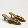 Sam Edelman Heel- Brit Kitten Heel Mule Chartreuse