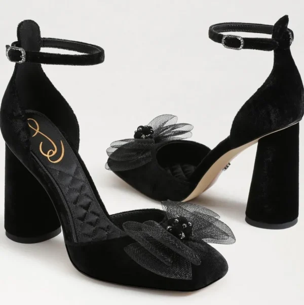 Sam Edelman Heel- Colter Ankle Strap Block Heel Black