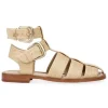 Sam Edelman Sandal- Dawn Ankle Buckle Sandal Bleached Beechwood Weave