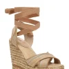 Sam Edelman Wedge- Vaughn Ankle Wrap Espadrille Platform Wedge Sandal