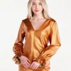 S'edge Apparel Blouses-S'Edge Apparel Murphy Top Copper