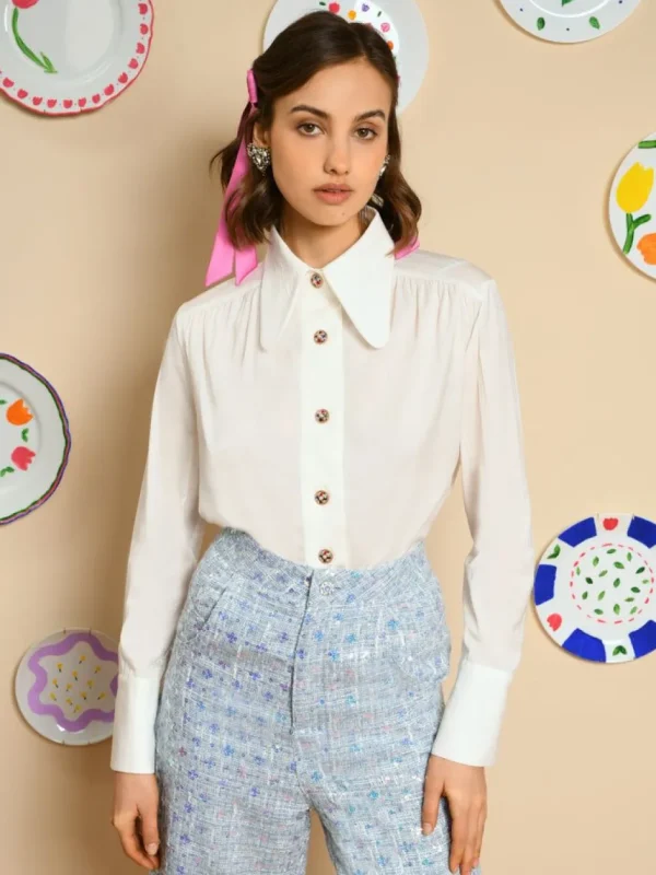 Sister Jane Blouses- Flower Fields Blouse - Pearled Ivory