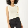 Stitches and Stripes Tanks- Madison White Tank