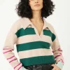 Stitches and Stripes Sweaters- Parker Polo Oatmeal