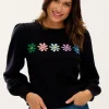Sugarhill Brighton Sweaters- Andrea Rainbow Daisies Jumper