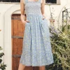 Sugarhill Brighton Midi- Ember Shirred Sundress Star Meadow