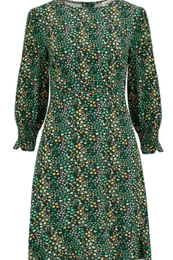 Sugarhill Brighton Mini- Lorelei Dress - Black/Green, Ditsy Floral
